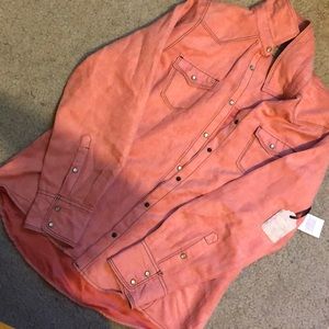Salmon button down